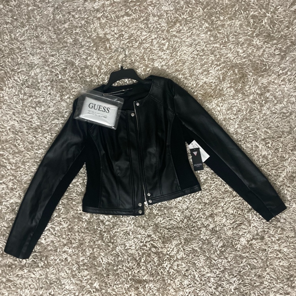 Guess Leather Jacket NWT